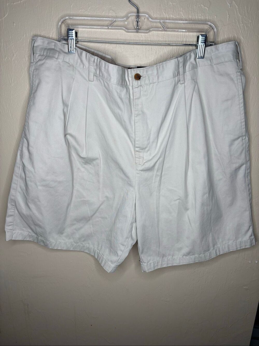 Chaps Khaki Flat Front 100% Cotton Chino Short's Men's Classic Fit Size 42-133
